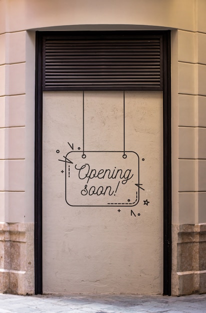 Download Openning soon store mockup PSD file | Free Download