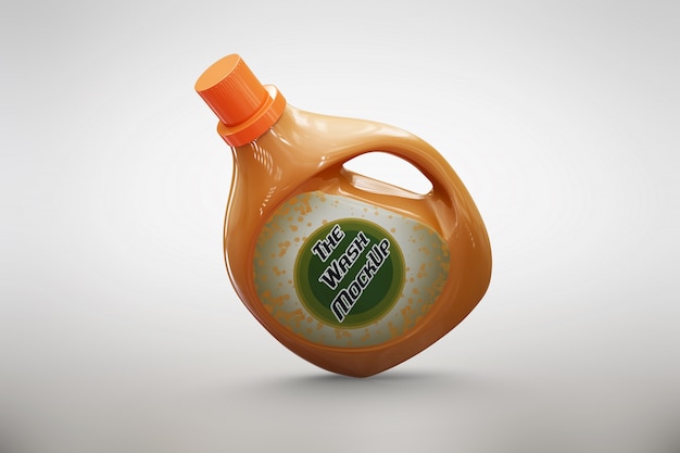 Download Orange Detergent Packaging Mock Up Psd Template
