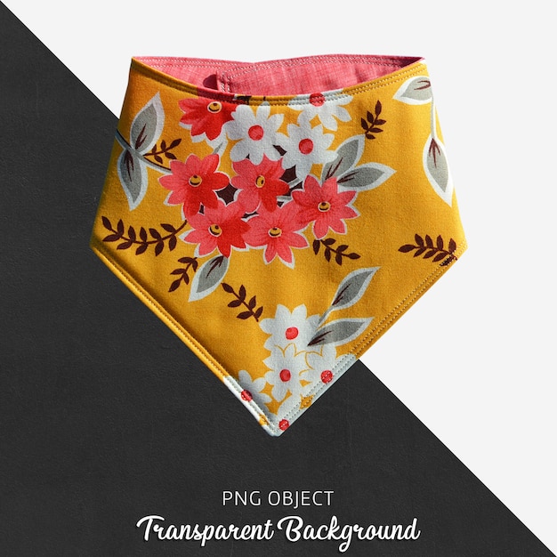 Download Orange floral patterned bandana on transparent background PSD file | Premium Download