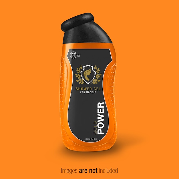 Download Premium Psd Orange Shower Gel Mockup PSD Mockup Templates