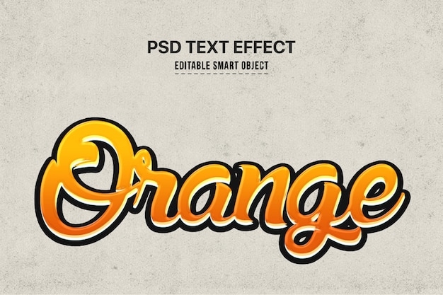 Download Orange text style effect | Free PSD File