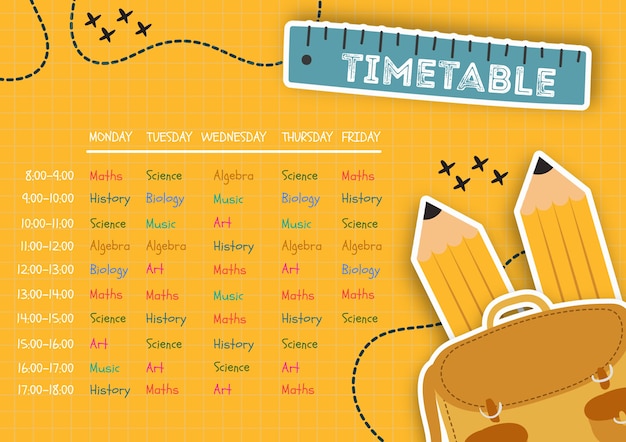 ideas to present timetable chart ideas to present timetable chart