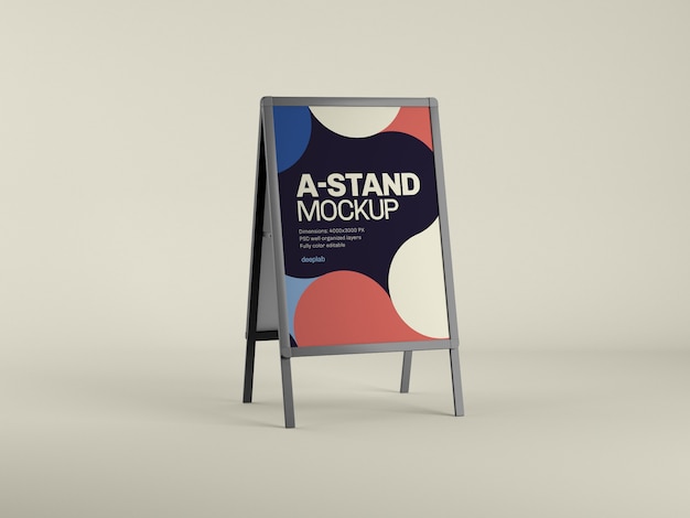 Download Premium Psd Outdoor Advertising A Stand Mockup With Color Psd PSD Mockup Templates