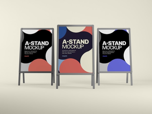 Download Premium Psd Outdoor Advertising A Stand Mockup With Color Psd PSD Mockup Templates