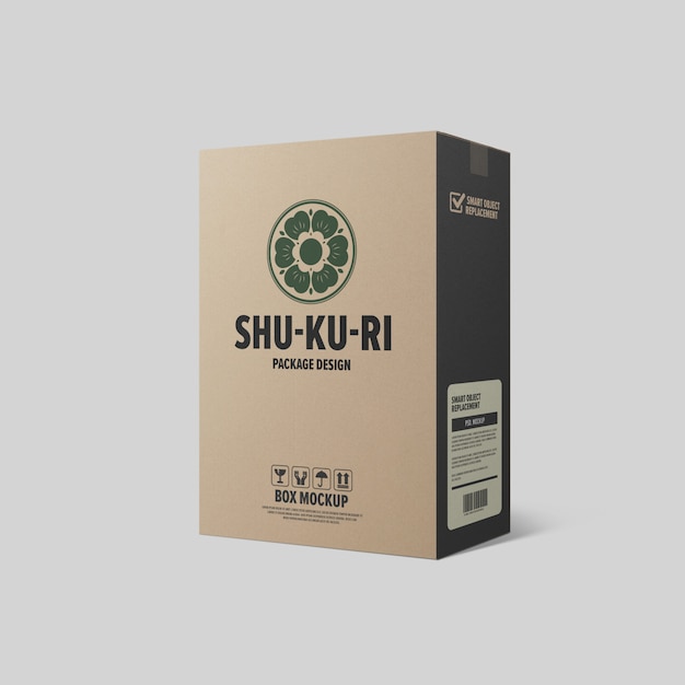 Download Premium PSD | Packages cardboard box mockup