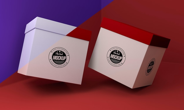 Download Free PSD | Packaging box mock-up arrangement