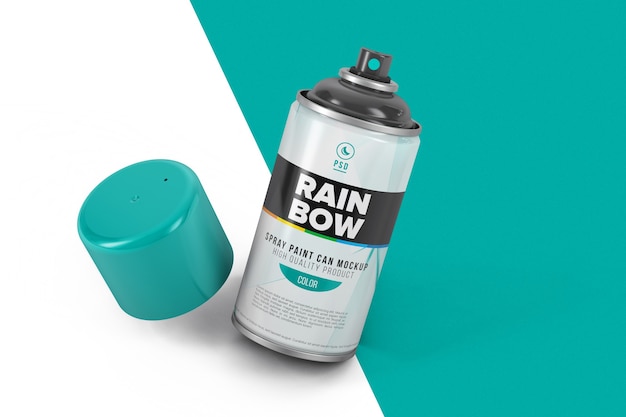 Download Premium Psd Paint Aerosol Spray Bottle Mockup Isolated