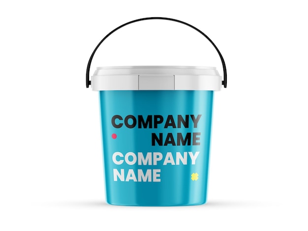 Download Free Psd Paint Bucket Mockup Template