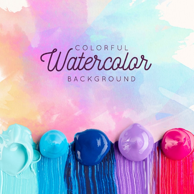 Download Free PSD | Paint concept watercolor background mock-up