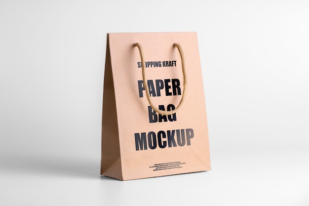 Download Paper bag brown mockup for merchandise. corporate ...