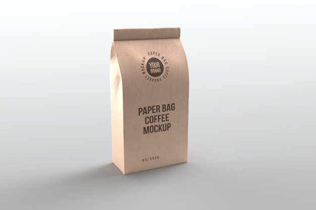 Download Premium PSD | Paper bag coffee product mockups
