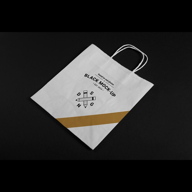 Paper bag mock up design PSD file | Free Download