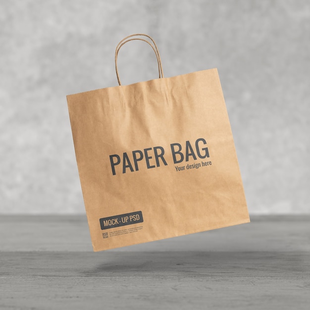 Premium PSD | Paper bag mockup