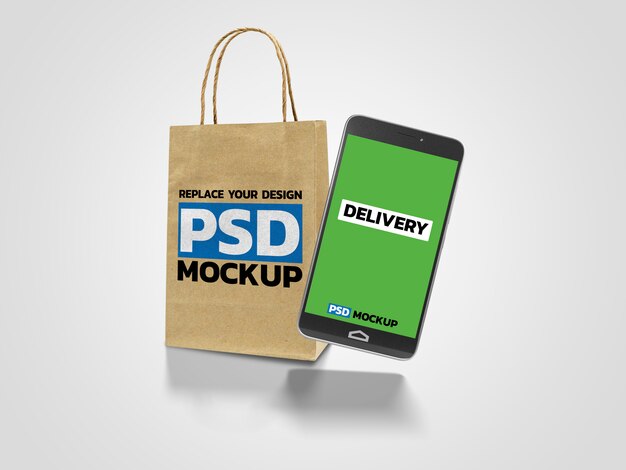 Download Paper bag photo mockup design | Premium PSD File