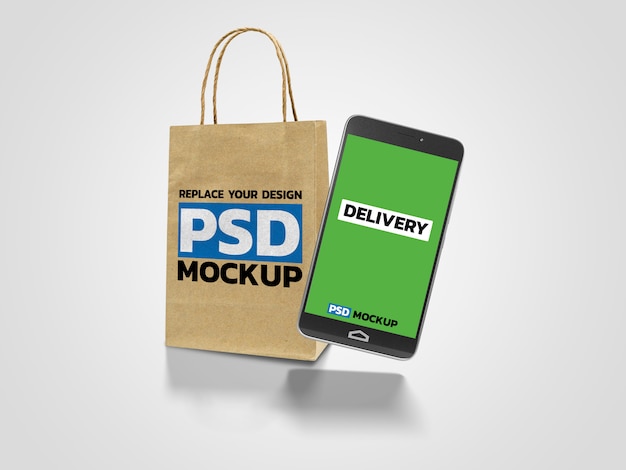 Download Paper bag photo mockup design | Premium PSD File