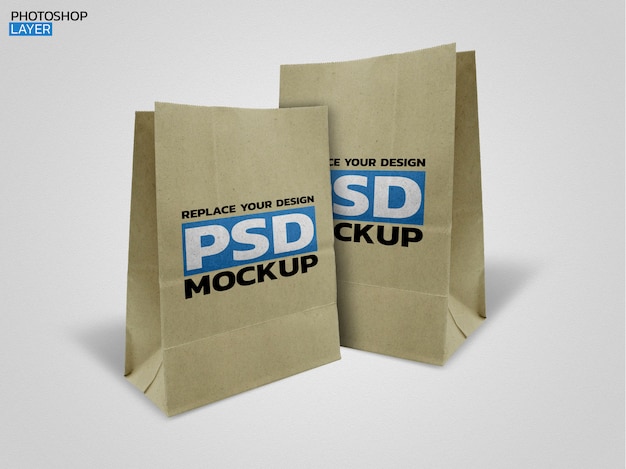 Download Paper bag photo mockup design | Premium PSD File