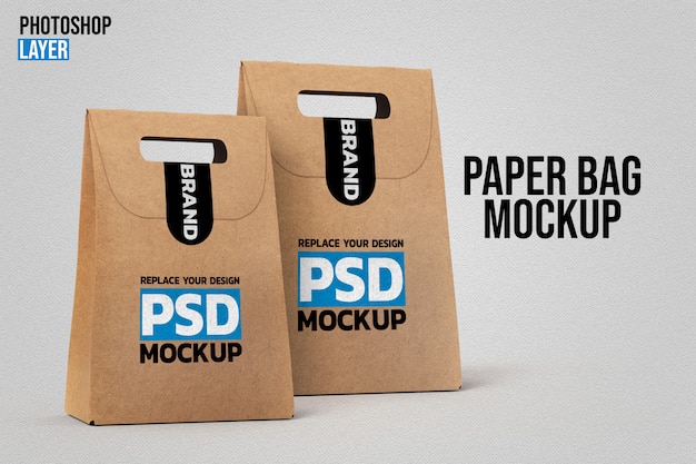 Download Premium PSD | Paper bags mockup