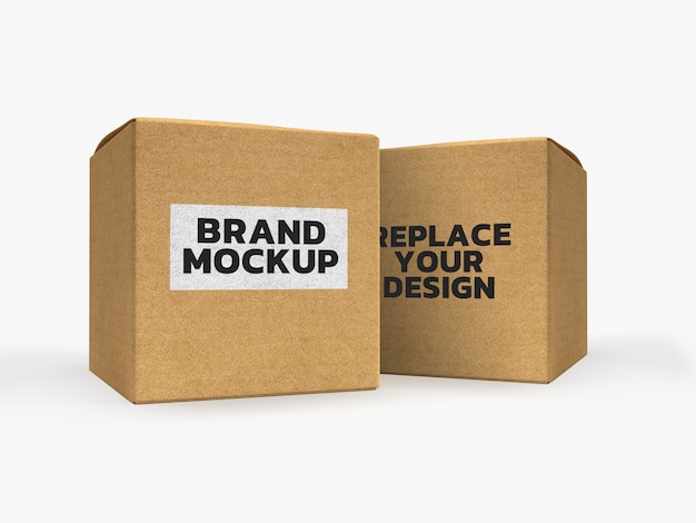 Download Paper box mockup 3d rendering design | Premium PSD File