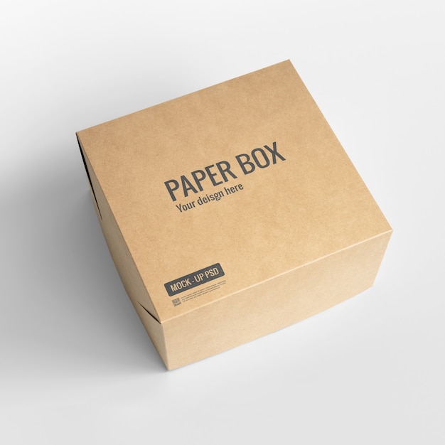 Free PSD Paper Box Mockup