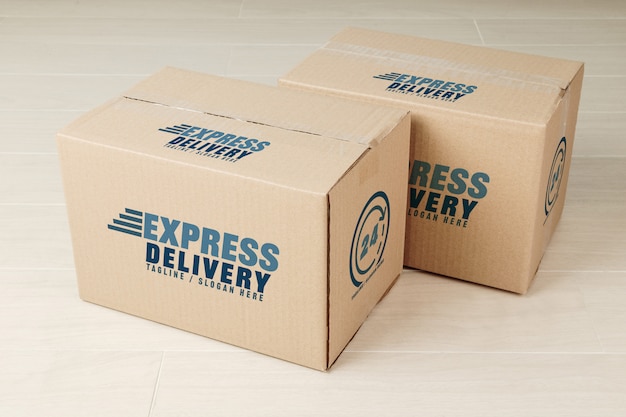 Paper cardboard boxes mockup template for your design ...