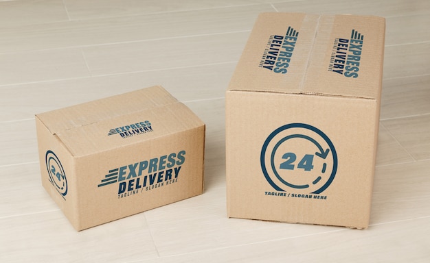 Download Paper cardboard boxes mockup template for your design ...