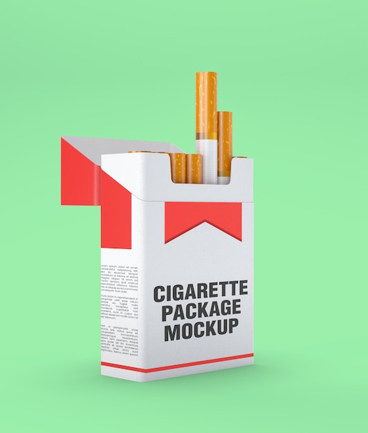 Download Premium PSD | Paper cigarette pack mockup