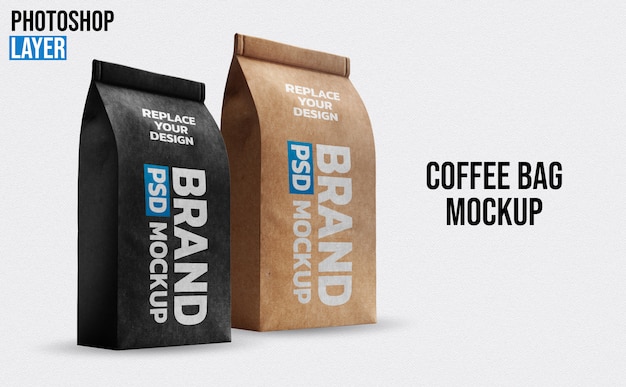 Download Paper coffee bag mockup design | Premium PSD File