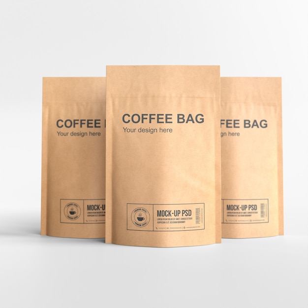 Download Premium PSD | Paper coffee bag mockup