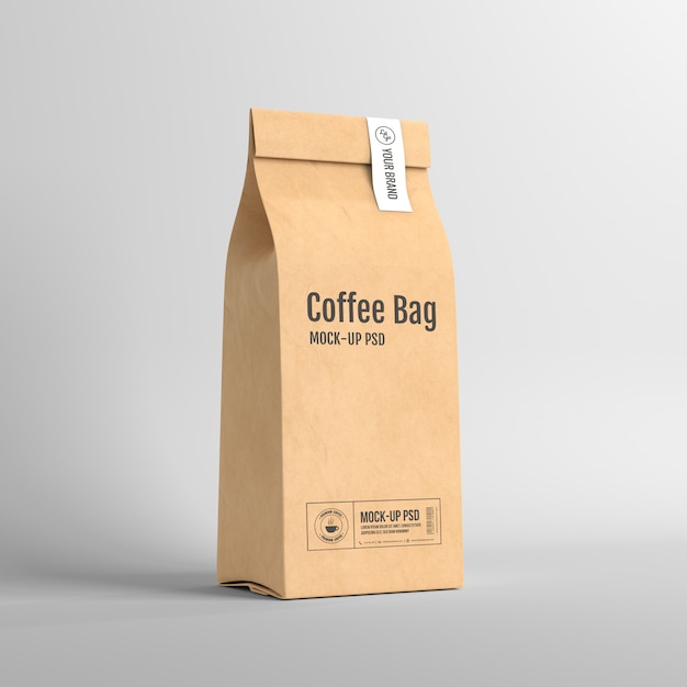 Download Premium Psd Paper Coffee Bag Packaging