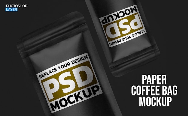 Download Paper coffee bag photo mockup design | Premium PSD File