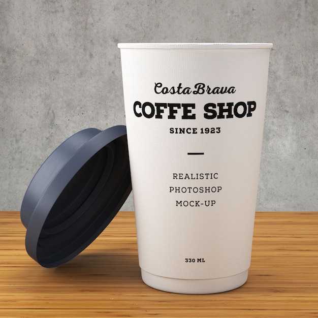 Free PSD | Paper coffee cup mockup