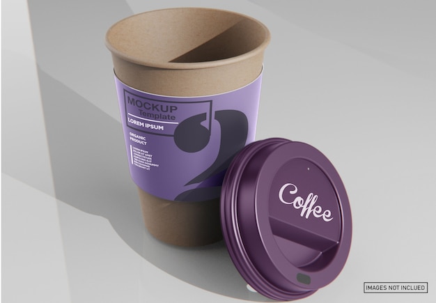 Download Premium PSD | Paper coffee cup with sleeve mockup