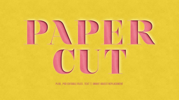 Paper cut 3d text style effect | Premium PSD File