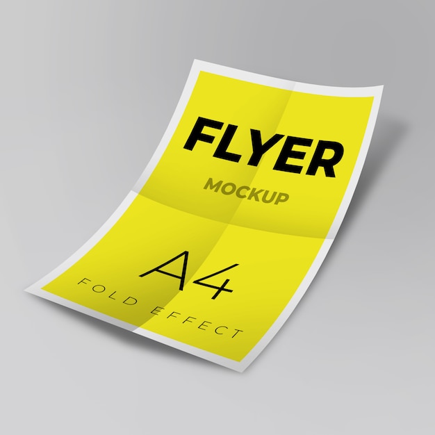 Download Paper fold flyer mockup PSD file | Premium Download