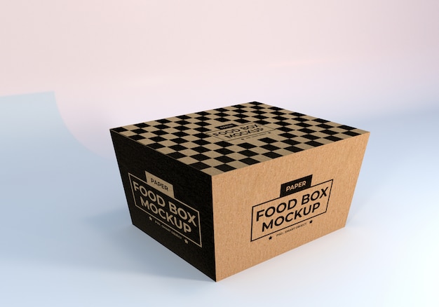 Download Premium PSD | Paper food box packaging mockup