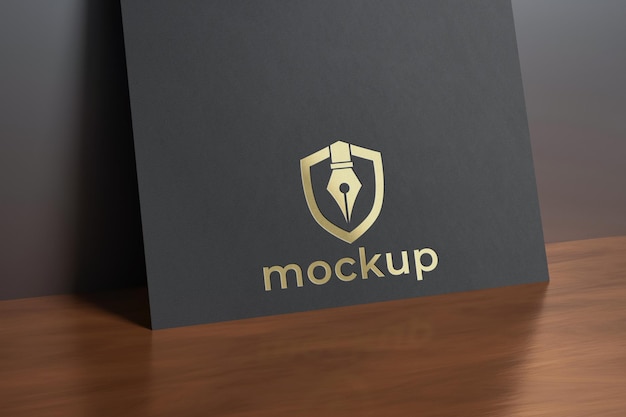 Download Premium Psd Paper On Glossy Wood Mockup