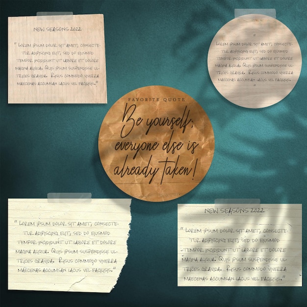 Premium PSD | Paper note mockup