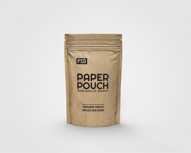 Premium PSD | Paper pouch mockup