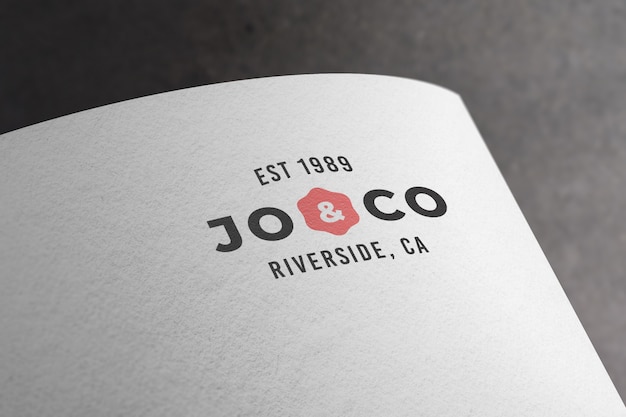Download Free Paper Printed Logo Mockup Premium Psd File Use our free logo maker to create a logo and build your brand. Put your logo on business cards, promotional products, or your website for brand visibility.