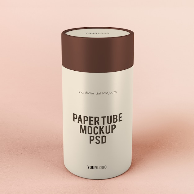 Download Premium Psd Paper Tube Mockup With Changeable Background Color