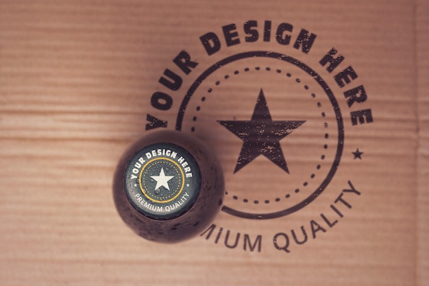 Download Paperboard beer cap mockup | Premium PSD File