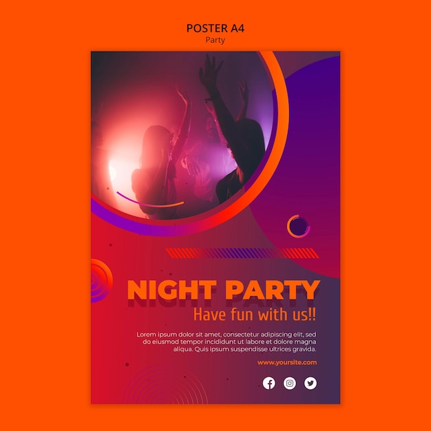 party poster psd free