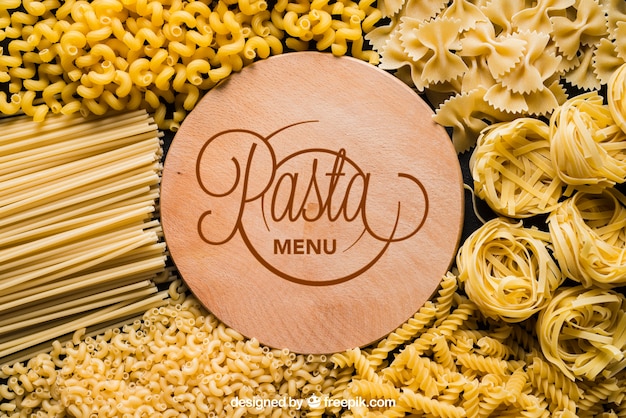 Download Pasta mockup with board PSD file | Free Download