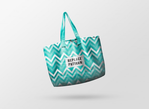 Download Pastel tote bag pattern mockup | Premium PSD File