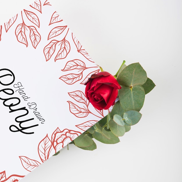 Download Peony flower placard mockup PSD file | Free Download