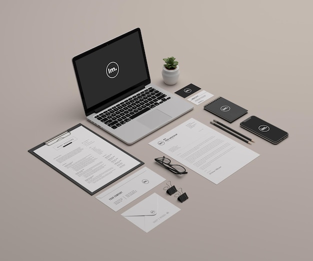 Download Premium PSD | Perspective stationery and branding mockup design isolated