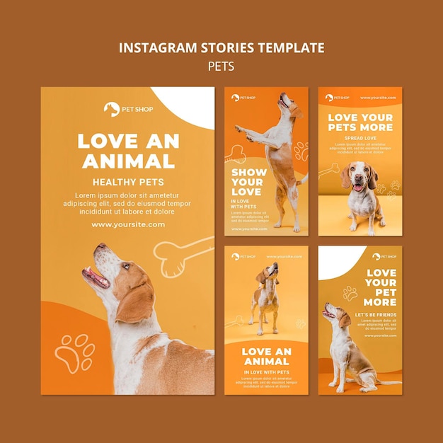 Free Psd Pet Shop Instagram Stories Template