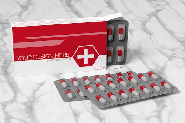 Premium Psd Pharmaceutical Packaging Mockup