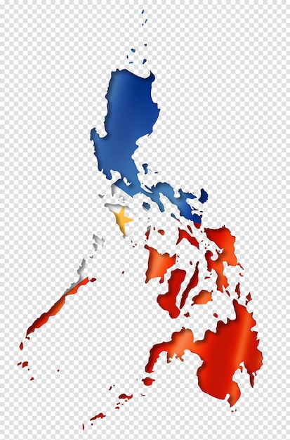 Premium PSD | Philippines flag map