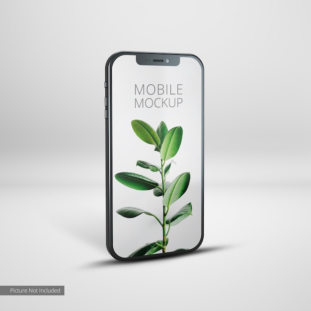 Download Premium PSD | Phone mobile device side view mockup